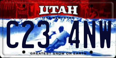 UT license plate C234NW