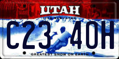 UT license plate C234OH
