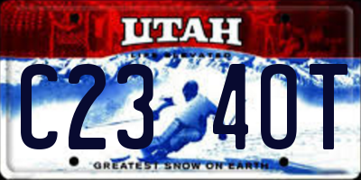 UT license plate C234OT
