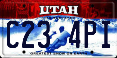 UT license plate C234PI
