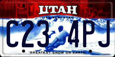 UT license plate C234PJ