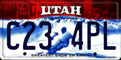 UT license plate C234PL