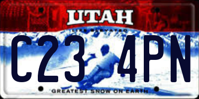 UT license plate C234PN