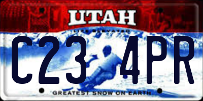 UT license plate C234PR