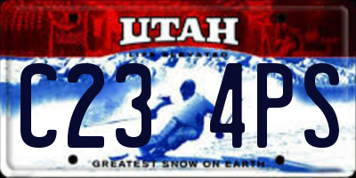 UT license plate C234PS