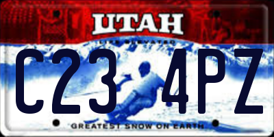 UT license plate C234PZ