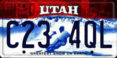UT license plate C234QL