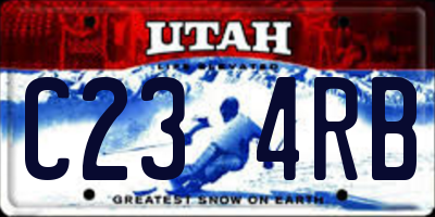 UT license plate C234RB