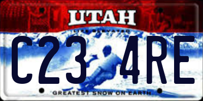 UT license plate C234RE