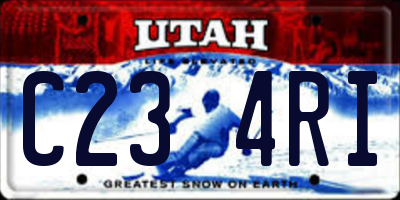 UT license plate C234RI