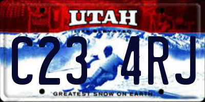 UT license plate C234RJ