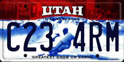 UT license plate C234RM