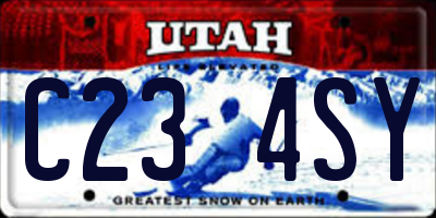 UT license plate C234SY