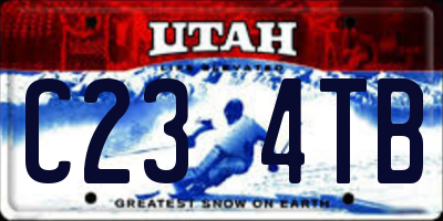 UT license plate C234TB