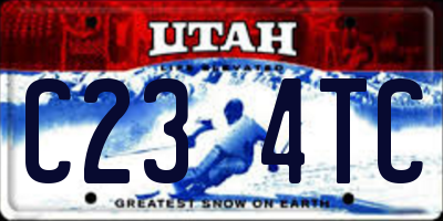 UT license plate C234TC