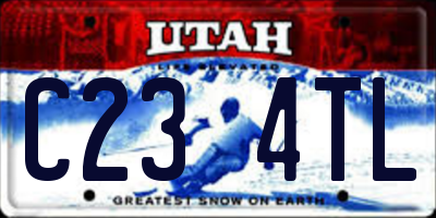 UT license plate C234TL