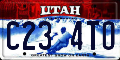 UT license plate C234TO