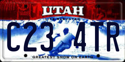 UT license plate C234TR