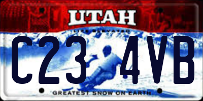 UT license plate C234VB