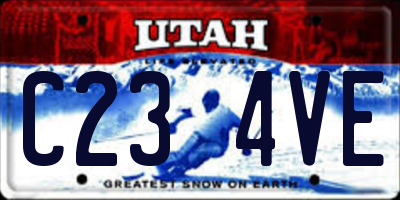 UT license plate C234VE