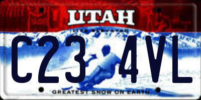 UT license plate C234VL