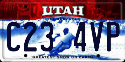 UT license plate C234VP