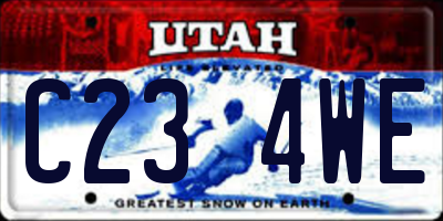 UT license plate C234WE