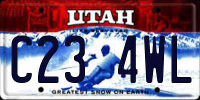 UT license plate C234WL