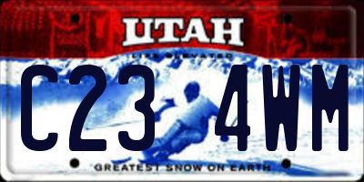 UT license plate C234WM