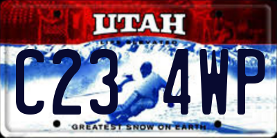 UT license plate C234WP