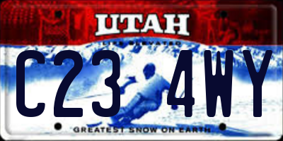 UT license plate C234WY