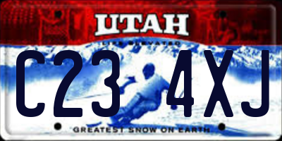 UT license plate C234XJ