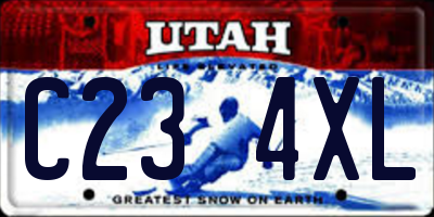UT license plate C234XL