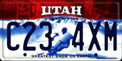 UT license plate C234XM