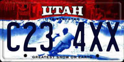 UT license plate C234XX