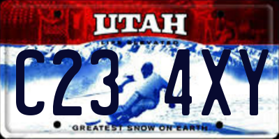 UT license plate C234XY
