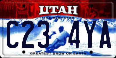 UT license plate C234YA