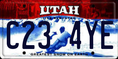 UT license plate C234YE