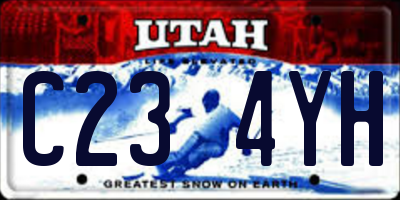 UT license plate C234YH
