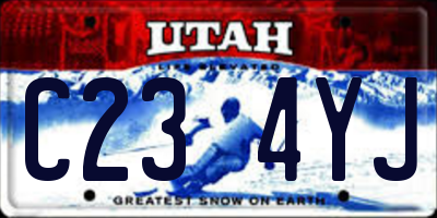 UT license plate C234YJ