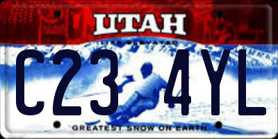 UT license plate C234YL