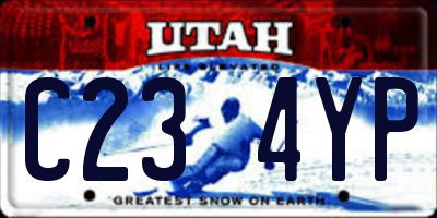 UT license plate C234YP