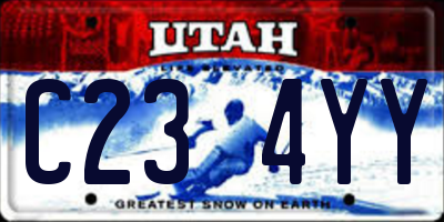 UT license plate C234YY