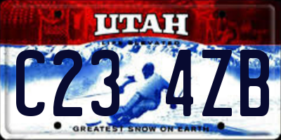UT license plate C234ZB