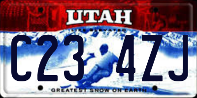 UT license plate C234ZJ