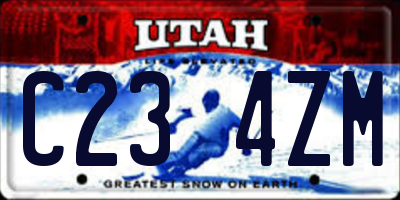 UT license plate C234ZM