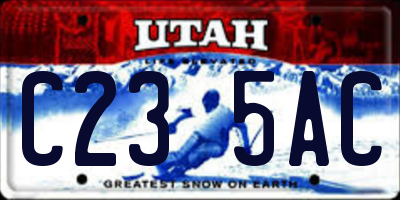 UT license plate C235AC