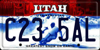 UT license plate C235AL
