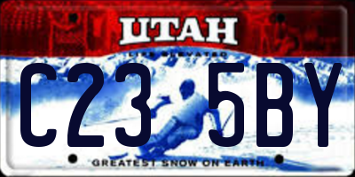 UT license plate C235BY