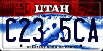 UT license plate C235CA